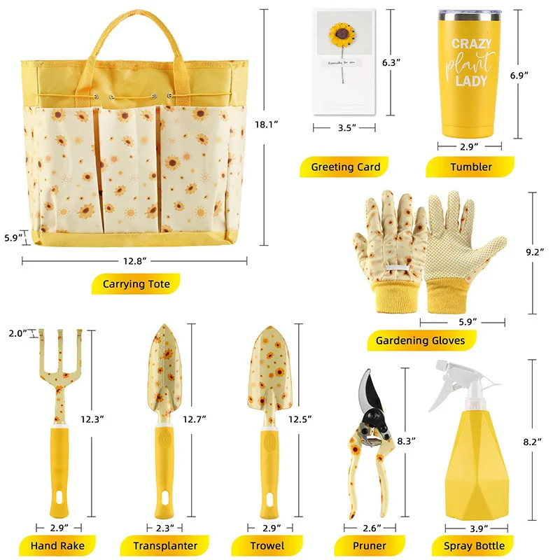 Gardening Tools Gift Set - Conjunto de Ferramentas de Jardim Duráveis