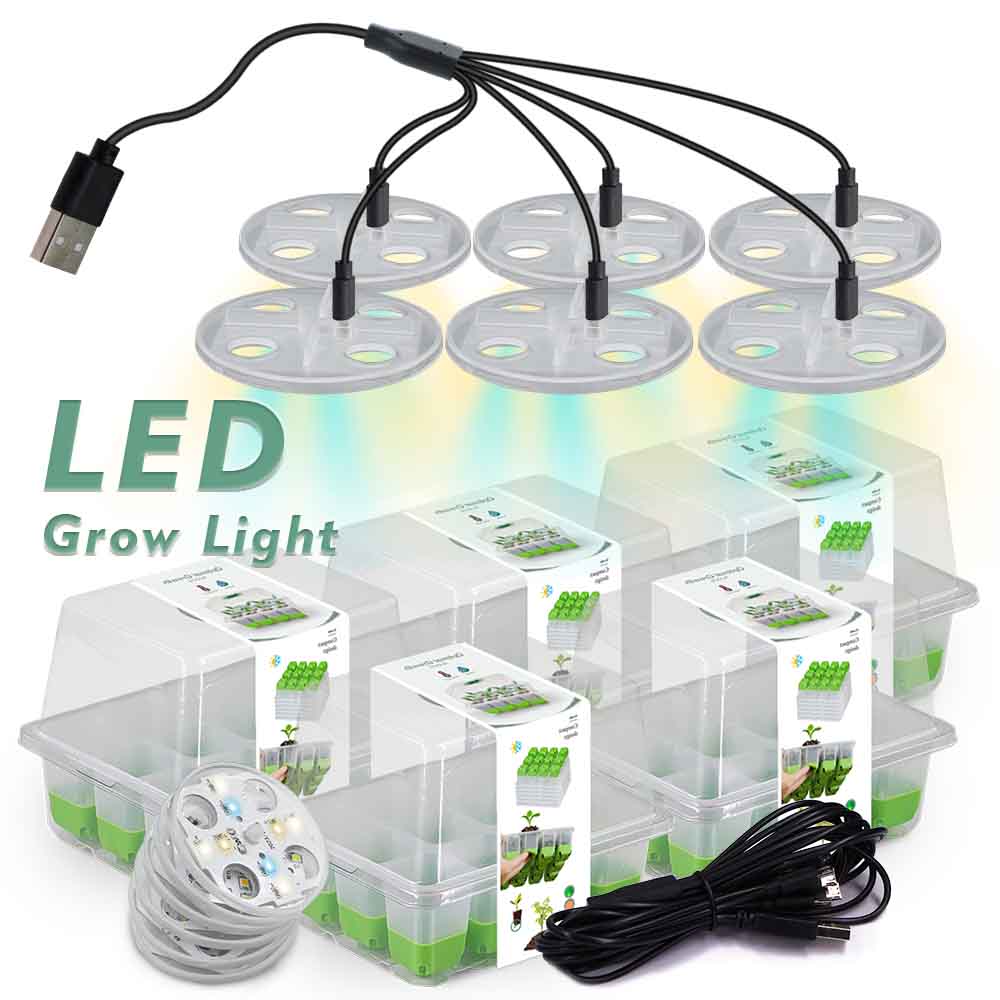 Greenhouse Mini Indoor - Mudas Starter Tray Kit com tampa