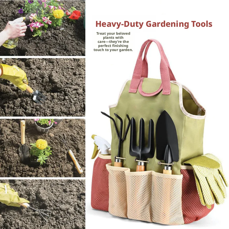 Gardening Tools Gift Set - Conjunto de 9 ferramentas para plantio