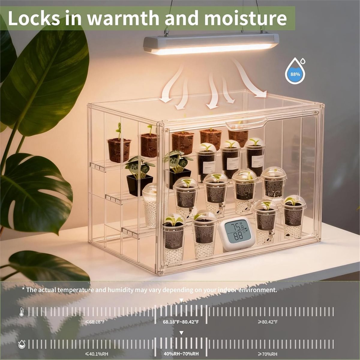 Greenhouse Mini Indoor - Mini Estufa Industrial Transparente para Interiores,