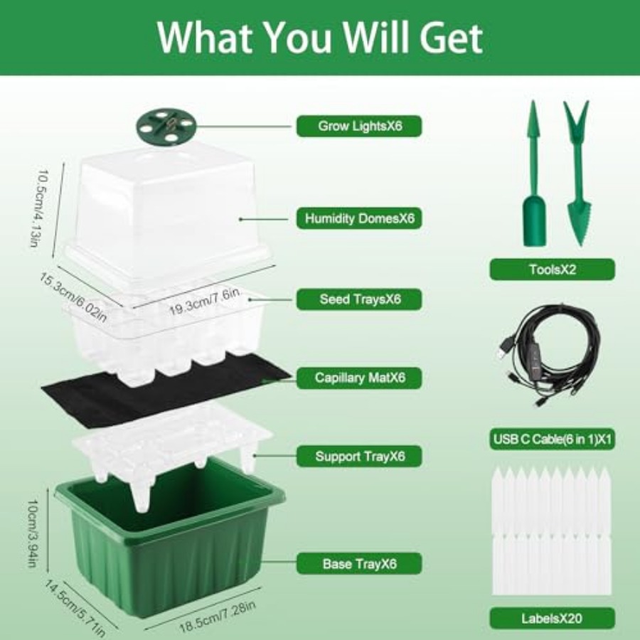 Kit de Iniciação de Sementes c - Greenhouse Mini Indoor avaliação e preço